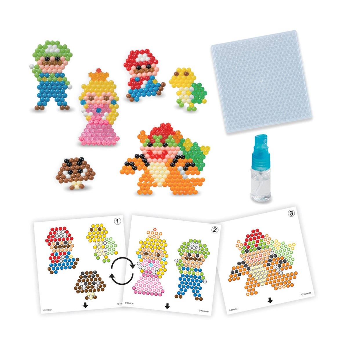 Set De Figuras Super Mario Con Cuentas En Forma De Estrella